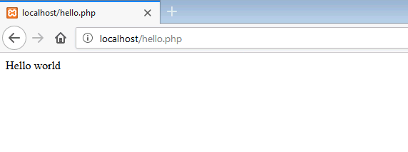 Hello world PHP